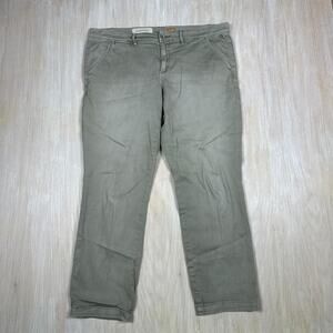 Pilcro and the Letterpress Hyphen Olive Green Stretch Cotton Chino Pants 32 Mens